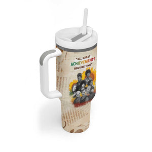 African Achievements Tumbler With Handle Civil Rights Female Leaders Sunflower
