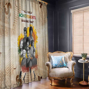 African Achievements Window Curtain Civil Rights Female Leaders Sunflower