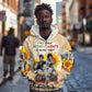 African Achievements Zip Hoodie Civil Rights Female Leaders Sunflower