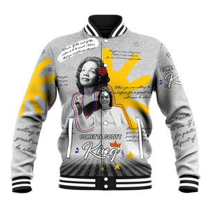 African American Coretta Scott King Baseball Jacket Honoring The Legacy Hand Draw Style