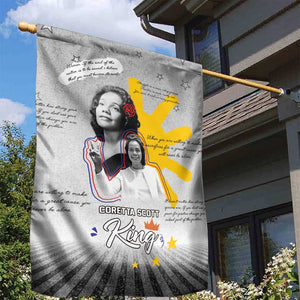 African American Coretta Scott King Garden Flag Honoring The Legacy Hand Draw Style