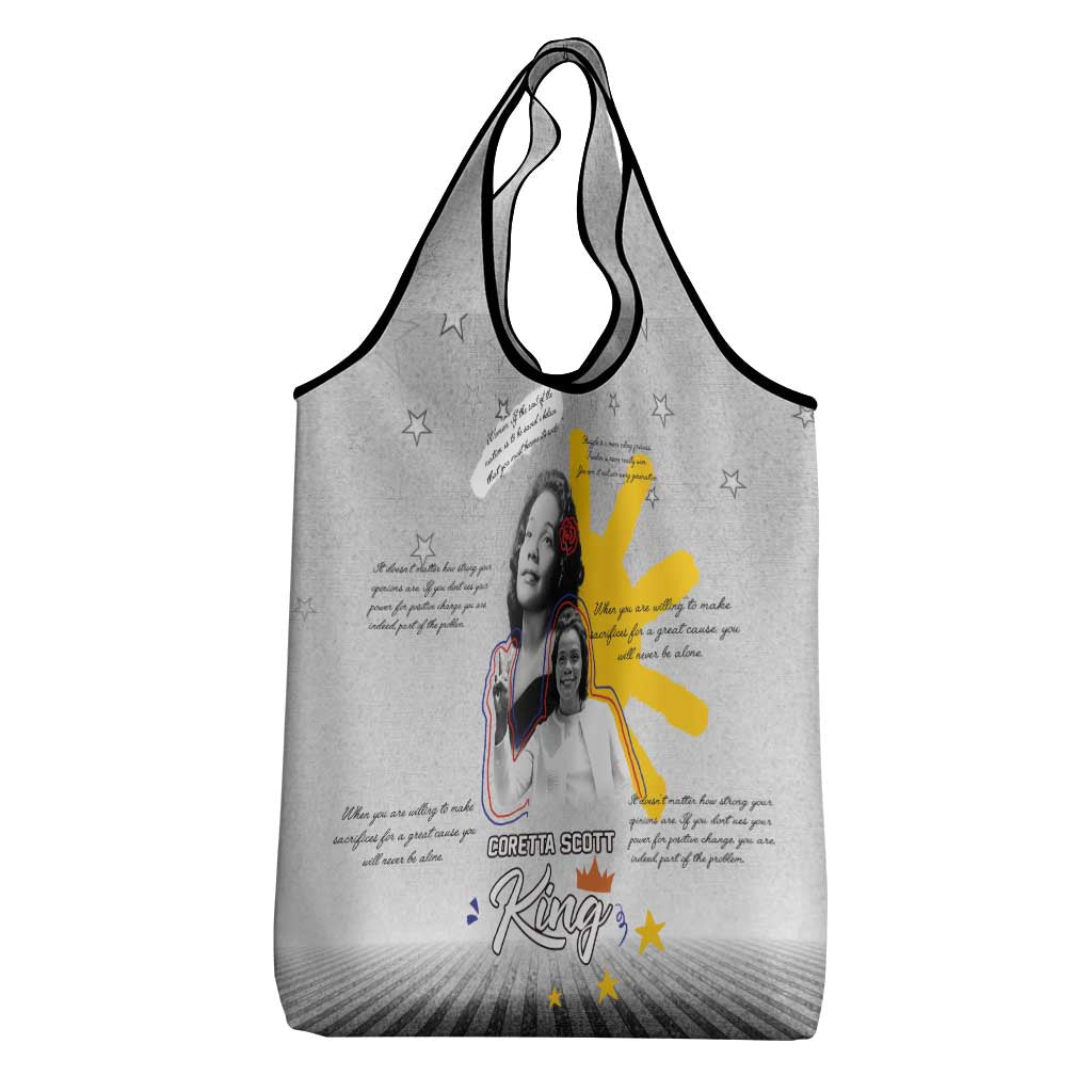 African American Coretta Scott King Grocery Bag Honoring The Legacy Hand Draw Style
