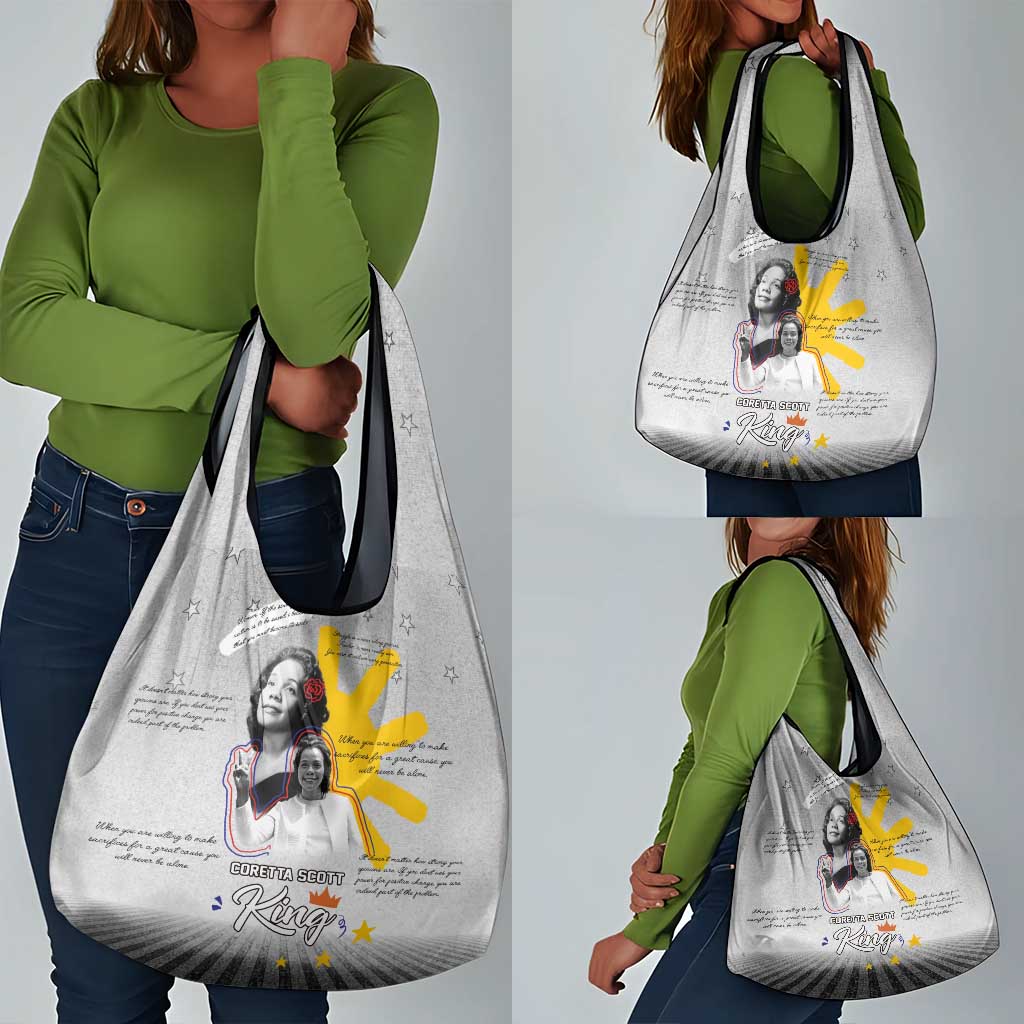 African American Coretta Scott King Grocery Bag Honoring The Legacy Hand Draw Style