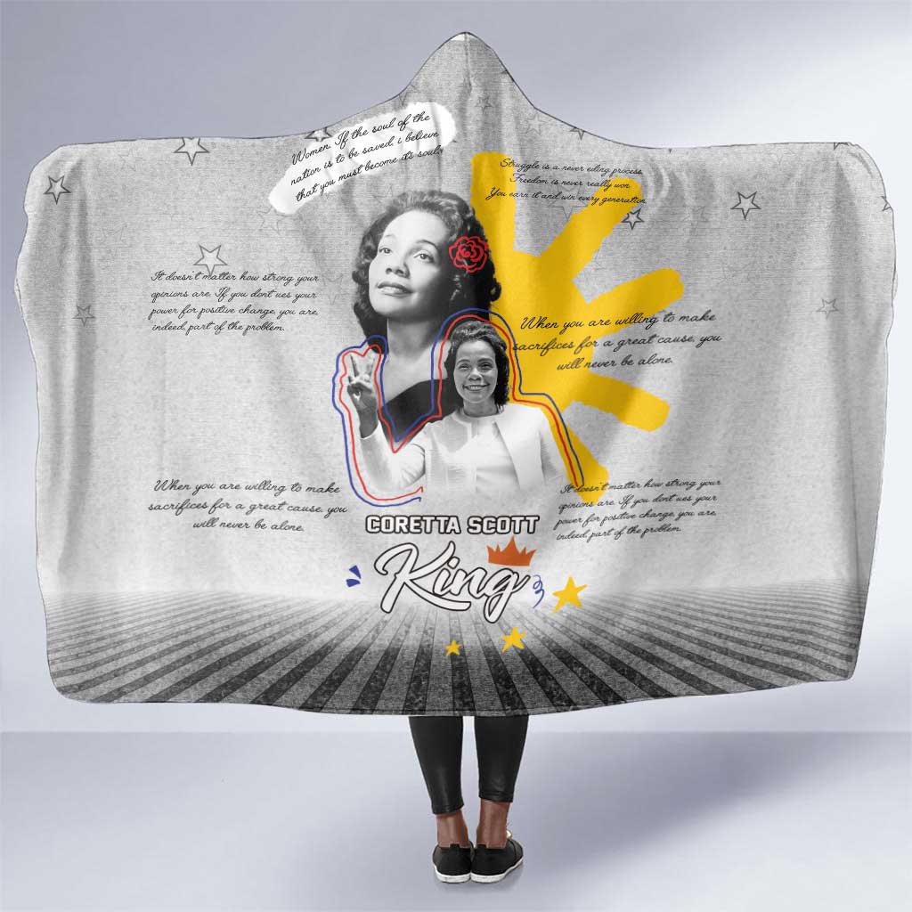African American Coretta Scott King Hooded Blanket Honoring The Legacy ...