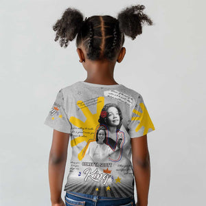 African American Coretta Scott King Kid T shirt Honoring The Legacy Hand Draw Style