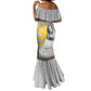 African American Coretta Scott King Mermaid Dress Honoring The Legacy Hand Draw Style