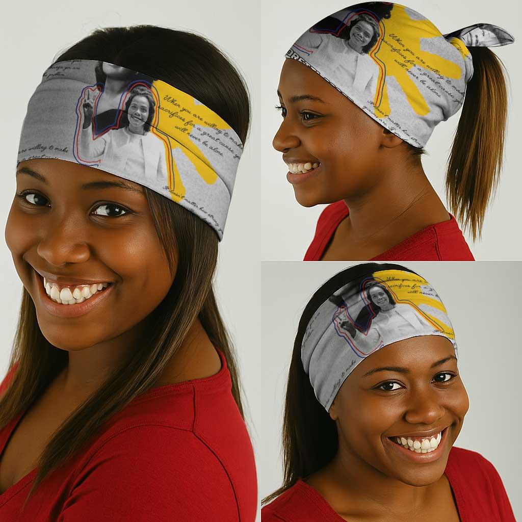 African American Coretta Scott King Neck Gaiter Honoring The Legacy Hand Draw Style DT04