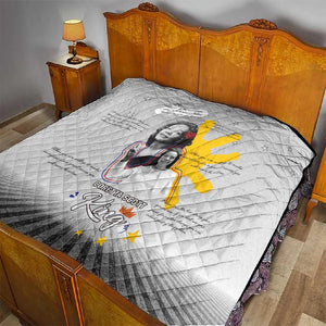 African American Coretta Scott King Quilt Honoring The Legacy Hand Draw Style