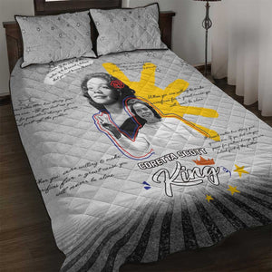 African American Coretta Scott King Quilt Bed Set Honoring The Legacy Hand Draw Style