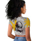 African American Coretta Scott King Raglan Cropped T shirt Honoring The Legacy Hand Draw Style