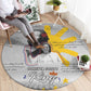 African American Coretta Scott King Round Carpet Honoring The Legacy Hand Draw Style