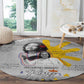 African American Coretta Scott King Round Carpet Honoring The Legacy Hand Draw Style