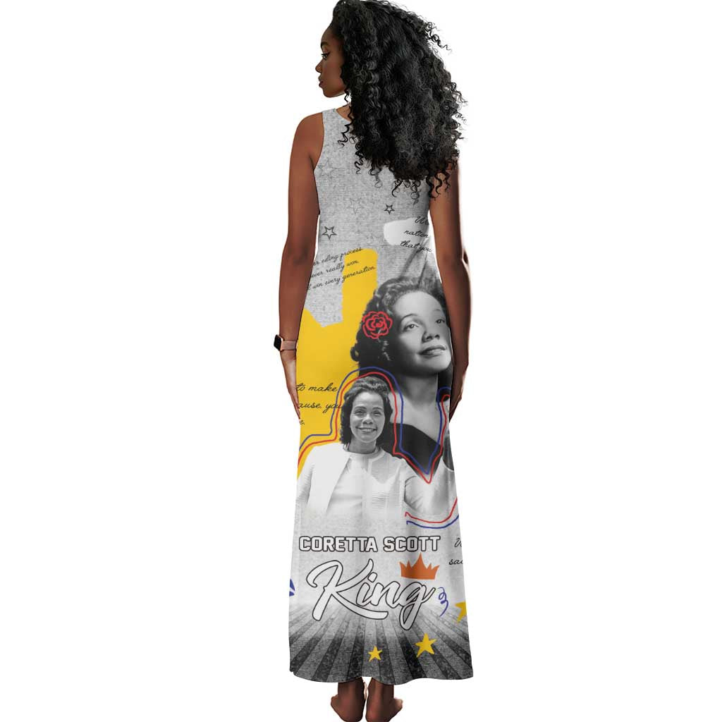 African American Coretta Scott King Tank Maxi Dress Honoring The Legacy Hand Draw Style