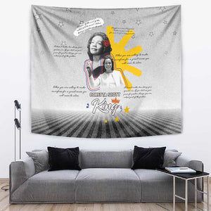 African American Coretta Scott King Tapestry Honoring The Legacy Hand Draw Style