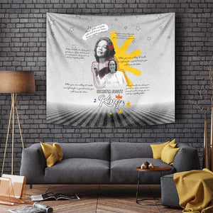 African American Coretta Scott King Tapestry Honoring The Legacy Hand Draw Style