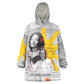 African American Coretta Scott King Wearable Blanket Hoodie Honoring The Legacy Hand Draw Style