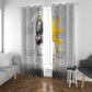 African American Coretta Scott King Window Curtain Honoring The Legacy Hand Draw Style