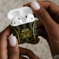Egypt The Lotus AirPods Case Gold Bloom Hieroglyphic Patterns