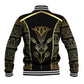 Egypt The Lotus Baseball Jacket Gold Bloom Hieroglyphic Patterns