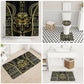 Egypt The Lotus Bathroom Set Gold Bloom Hieroglyphic Patterns