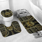 Egypt The Lotus Bathroom Set Gold Bloom Hieroglyphic Patterns
