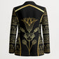 Egypt The Lotus Blazer Gold Bloom Hieroglyphic Patterns