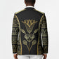 Egypt The Lotus Blazer Gold Bloom Hieroglyphic Patterns