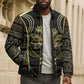 Egypt The Lotus Bomber Puffer Jacket Gold Bloom Hieroglyphic Patterns
