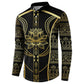 Egypt The Lotus Button Sweatshirt Gold Bloom Hieroglyphic Patterns