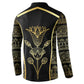 Egypt The Lotus Button Sweatshirt Gold Bloom Hieroglyphic Patterns