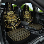 Egypt The Lotus Car Seat Cover Gold Bloom Hieroglyphic Patterns