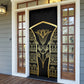 Egypt The Lotus Door Cover Gold Bloom Hieroglyphic Patterns