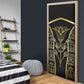 Egypt The Lotus Door Cover Gold Bloom Hieroglyphic Patterns