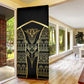 Egypt The Lotus Door Cover Gold Bloom Hieroglyphic Patterns