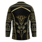 Egypt The Lotus Hockey Jersey Gold Bloom Hieroglyphic Patterns