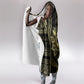 Egypt The Lotus Hooded Blanket Gold Bloom Hieroglyphic Patterns