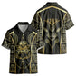 Egypt The Lotus Kid Hawaiian Shirt Gold Bloom Hieroglyphic Patterns DT05