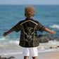 Egypt The Lotus Kid Hawaiian Shirt Gold Bloom Hieroglyphic Patterns DT05