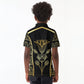 Egypt The Lotus Kid Polo Shirt Gold Bloom Hieroglyphic Patterns