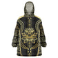 Egypt The Lotus Kid Wearable Blanket Hoodie Gold Bloom Hieroglyphic Patterns