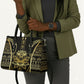 Egypt The Lotus Leather Bag Gold Bloom Hieroglyphic Patterns