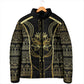 Egypt The Lotus Padded Jacket Gold Bloom Hieroglyphic Patterns