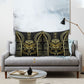 Egypt The Lotus Pillow Cover Gold Bloom Hieroglyphic Patterns
