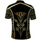Egypt The Lotus Polo Shirt Gold Bloom Hieroglyphic Patterns
