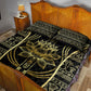 Egypt The Lotus Quilt Bed Set Gold Bloom Hieroglyphic Patterns