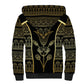 Egypt The Lotus Sherpa Hoodie Gold Bloom Hieroglyphic Patterns