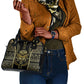 Egypt The Lotus Shoulder Handbag Gold Bloom Hieroglyphic Patterns