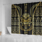 Egypt The Lotus Shower Curtain Gold Bloom Hieroglyphic Patterns