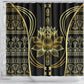 Egypt The Lotus Shower Curtain Gold Bloom Hieroglyphic Patterns