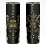 Egypt The Lotus Skinny Tumbler Gold Bloom Hieroglyphic Patterns